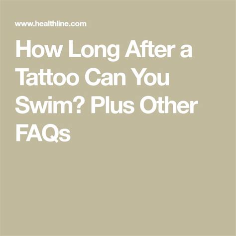 How Long Can I Swim After Tattoo: A Dive into the Healing Process and Beyond